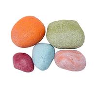 BSTCAR 5 pièces Décoration d'aquarium Pierres colorées décoratives Décoration d'aquarium Aquarium Pierres de rivière colorées Ornement