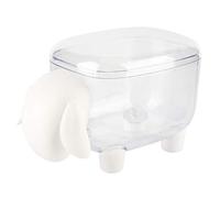 BSTCAR Coton tampon boîte de stockage mouton forme cosmétique coton cure-dents titulaire organisateur transparent plastique coton tampon titulaire (Blanc)