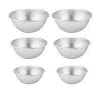 BSTCAR Lot de 6 moules demi-sphères en aluminium anodisé, Ø 4,5 cm, 5,5 cm, 6,5 cm, argent