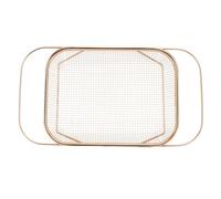 BSTCAR Panier de filtre d'évier, panier de drain extensible de 46cm Fruits légumes en acier inoxydable Colanders de filtre en maille fine pour la cuisine (Or rose)