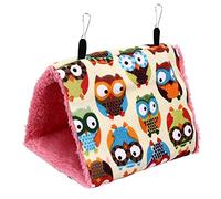 BSTCAR Perroquet Hamac Nid Nid Chaude Triangle Oiseau Cage Nidine Suspendu Hamac en Velours Hard Hut Cage pour Perroqueter Perruche Pochettes Butilles