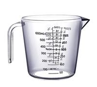 BSTCAR Pichet Doseur en Plastique, Tasses à Mesurer 600ml pour la pâtisserie/cuisine/eau/thé Glacé/jus/bière/lait (Décoration de lettres oreilles de lapin de)