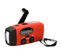 BSTCAR Radio à manivelle avec USB / chargeur de téléphone / lampe de poche 3 LED AM/FM/NOAA - Radio portable météo pour urgence, camping, survie, voyage, randonnée