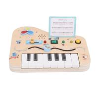 BSTCAR Tableau occupé pour bébé, Jouets électroniques Montessori avec Lumière LED, Interrupteur en Bois, Circuit imprimé de Piano, activité de Voyage pour Filles et Garçons de 1 à 6 Ans