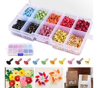 BSTDAYEVER Attache Parisiennes Mini Brads 1000pcs Métal Ronde Brads 4.5X8mm
