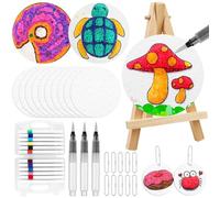 BSTDAYEVER Magic Puffy Paint Peinture Gonflante Papier de Peinture Texturé en Mousse Cercle Dessin 3D Drawing Magic Canvas Sponge Magique Foam Texture Painting Kit pour Enfants