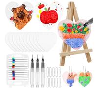 BSTDAYEVER Magic Puffy Paint Peinture Gonflante Papier de Peinture Texturé en Mousse Cœur Dessin 3D Drawing Magic Canvas Sponge Magique Foam Texture Painting Kit pour Enfants