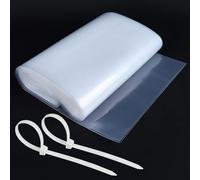 BSTDAYEVER Tuyau de Gouttière Provisoire LDPE Tuyau de Descente Rouleau 20cmx10m Provisorium Tuyaux de Gouttière de Rechange Transparent Pour Raccordement de Tuyaux Réutilisable