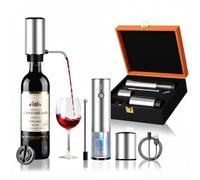 Bsteciar Tire-Bouchon Électrique Rechargeable 4 en 1, Coffret Cadeau avec Ouvre Bouteille & Aérateur de Vin Automatique, Bouchon à Vide et Coupe-Capsule, Idée Cadeau pour Noël et Anniversaire