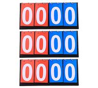 Bstepompre Lot de 3 tableaux de score à 4 chiffres pour basket-ball, football, badminton, -ball, tennis de table