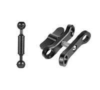 Bstepompre Pince papillon CNC Pince de plongée Connecteur de lumière à tête sphérique Adaptateur de trépied avec bras d'extension de flotteur en fibre de