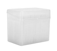 BSTiltion Cure-dents Interdentaires Cure-dents Soins Bucco-dentaires 1100 Pièces Tête Ronde Couvercle Anti-poussière qualité Alimentaire PP sécurité avec Supe (Blanc)