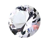 BSTKEY Presse-papier en cristal diamant - Ornement en verre pour photographie, décoration de fête de mariage, décoration étincelante de lumière du soleil (100 mm)