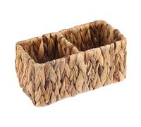 BSTKEY Support de télécommande en jacinthe d'eau naturelle à 2 emplacements tissé à la main pour sachets de thé et dosettes de café (sans accessoire)