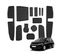 BSTW Compatible avec 2021-2025 Dacia Sandero III & Dacia Sandero Stepway III Tapis Antidérapants pour Sandero 3 Tapis en Caoutchouc pour Console Centrale, Porte Verres, Rainure de Porte (Noir)