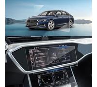 BSTW Compatible avec Audi A6 C8 A7 4G 2018-2024 & Audi Q7 4M Q8 2020-2024 Protection pour Écran de Navigation, 10,1 Pouces Top Display Écran en Verre Trempé 9H Résistant à la Rayure