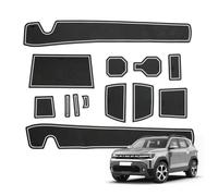 BSTW pour Dacia Duster III 2024-2026 Tapis Antidérapants pour Dacia Duster Essential Expression Journey Extreme Tapis en Caoutchouc pour Console Centrale, Porte Verres, Rainure de Porte (Blanc)