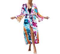 Bsubseach Kimonos Pour Femme Boho Swim Cover Up Beach Cardigan Robe D’éTé Maillot De Bain Coverups Avec Cordon De Sertissage Blanc