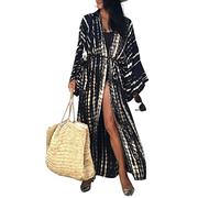 Bsubseach Robe de Plage Femme Ete Manches Longues Cache-Maillot de Bain Cover Ups Bouton Down Shirt Chemisier Plage Blouse