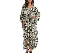 Bsubseach Robes Kaftan Maillot De Bain Cover Up Bande Caftans Plus Taille Longue Caftan Cover Up Côté Split Robe Caftan Maillots De Bain Vneck Robe Kaftan Loose