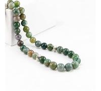 Bswefty Tasbih Chapelet musulman en agate naturelle avec pampille 33, 66 et 99 mm Couleur : vert Diamètre : 10 mm 33 perles