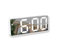 BSWL Horloge Numérique avec Grand écran LED,Reveil Numerique avec Temperature Horloge Digitale Luminosité Réglable Horloge Murale Numerique Digitale a Pile/USB 2 Alarmes, 12/24H, Fonction Snooze