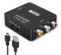 BSWL Mini Adaptateur HDMI vers RCA - Convertisseur pour Wii, PS2, Xbox 360, PS1, N64, Gamecube, Snes, PSP, Lecteur DVD, VHS - Support 720 1080P