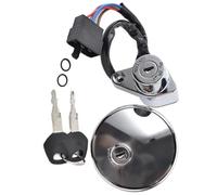 BSWRTH Moto contacteur Clef Compatible avec pour VN800 800 1996-2001 pour VN800 800 Drifter 1999-2000 Interrupteur D'allumage De Moto Couvercle De Bouchon De Gaz Clés De Verrouillage