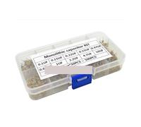 BSWXX Kit d'assortiment de condensateurs céramiques multicouches, 500 pièces/lot, 10 valeurs x 50 pièces, 0,1 µF à (104 106), V, avec capacimètres .0123