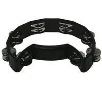 Bsx Tambourin Demi-Lune Avec 16 Paires De Cymbales Chromées (Noir)