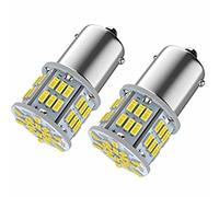 Bsxywa 1156 Ba15s P21w LED Ampoules 12V 24V, 54SMD Super Brillant Blanche 6000K, Pour Auto Voiture RV DRL Feux de Jours, Feu de Recul, Feux de Brouillard arrière, Bateau. (Lot De 2)