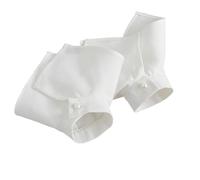 BSYLOO Lolita Accessories White Lace Sleeves False Cuffs Lace Wrist Cuffs White Fingerless Gloves