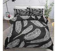 BSYYZQC Housse de Couette 135x200 Plumes, Parure de Lit 90x190 Fourrure Animale, Ensemble de Lit Reversible, Housse de Couettes Microfibre et 2 Taies d'oreiller 65x65 cm, avec Fermeture Éclair