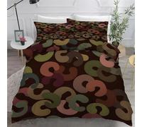 BSYYZQC Housse de Couette 220x240 Floral, Parure de Lit Style Hippie, Ensemble de Lit Reversible, Housse de Couettes Microfibre et 2 Taies d'oreiller 65x65 cm, avec Fermeture Éclair