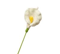 BSZCXBVMP Fleurs artificielles à Longue Tige, La Fleur tricotée Calla Lily est Multicolore et Mesure 37x9 cm(White)