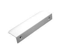 BSZCXBVMP Poignées encastrées pour portes de placards, Poignée de meuble en alliage d'aluminium à angle droit, arc blanc, 80-1200 mm(Arc-400mm)