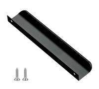 BSZCXBVMP Poignées encastrées pour portes de placards, Poignée de tiroir porte d'armoire dissimulée en alliage d'aluminium, noir et blanc, plusieurs tailles(Schwarz,20cm)