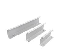 BSZCXBVMP Poignées encastrées pour portes de placards, Poignée de traction tiroir d'armoire porte en alliage d'aluminium, argent 80-300mm(120mm)