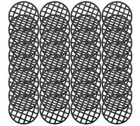 BSZCXBVMP Protecteurs de Sol, Noir Pot de Plante Drainage Maille écrans disques entretoise Grille Protecteur 200 pièces 3.5x3.5x0.15 cm