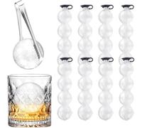 BSZYFQVE Machine à glaçons à 4 Trous, Machine à glaçons Ronde Transparente, Moule à glaçons Rond de 2,4 Pouces, Machine à glaçons Facile à remplir et à démouler