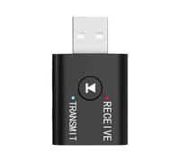 BT 5.0 Adaptateur Bluetooth Récepteur Audio et Émetteur Double Fonction Casque pour Haut-parleur Voiture USB 5.0 Bluetooth Dongle