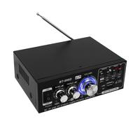 BT-698D Mini amplificateur de puissance hi-fi avec télécommande Amplificateur stéréo Bluetooth FM Amplificateur de puissance 220V (Noir)