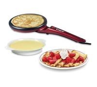 Bt.710Y Crêpière Électrique Avec Poignée, 800 W, Plaque En Aluminium Avec Revêtement Antiadhésif, Rouge[C275]