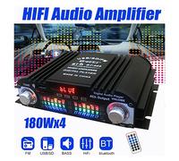 BT-998 HIFI Amplificateur audio LCD Afficher la classe D Power Amplificador Bluetooth Radio Voiture Home Super Bilan Haut-parleur FM USB SD(12V Adapter for home)