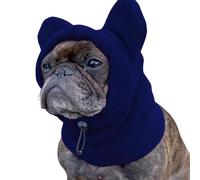 BT Bear Chapeau d'hiver pour chien, housse apaisante en polaire douce et chaude, coupe-vent, réglable, oreilles silencieuses pour chiens de petite et moyenne taille (bleu, taille M)