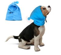 BT Bear Chapeau pour chien, chapeau en polaire douce et chaude pour oreilles de chien apaisantes, coupe-vent et oreilles silencieuses pour chiens de petite et moyenne taille, bleu, taille M