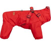 BT Bear Manteau de pluie pour chien, veste réglable à 4 pattes avec harnais, combinaison réfléchissante, manteau imperméable pour chiens de taille moyenne et grande, rouge, taille 4XL