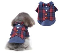 BT Bear Smoking formel pour petit chien et chat avec nœud papillon noir - Costume de mariage pour chien et chat de petite et moyenne taille - Costume de fête d'anniversaire, de fête - Rouge, taille L