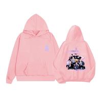 BT LOVE YOURSELF Sweat à capuche, JUNGKOOK J-HOPE JIN JIMIN RM SUGA V Sweat-shirt souvenir unisexe K-pop(Pink-thin,M)