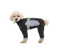 BT Ours Manteau en polaire pour chien, veste intégrale à 4 jambes avec anneau en D réfléchissant, combinaison réglable avec fermeture éclair - Manteau d'hiver chaud pour animaux de petite taille (M,